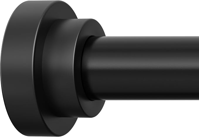 STARLATTA Long Tension Shower Curtain Rod 31-94 Inch: 1.1" Dia Rustproof Stainless Steel, No Drilling Heavy Duty, Adjustable Room Divider for Bathroom Window, Matte Black