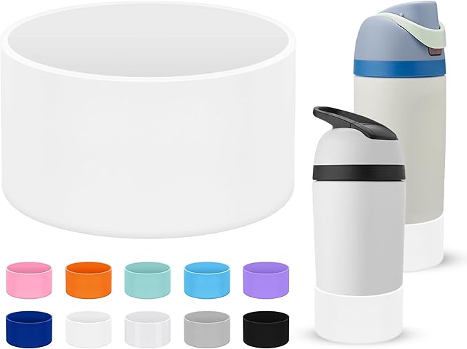 Mokoart Silicone Boot Compatible with Owala Kids Water Bottle 16/14 oz, Anti-Slip Rubber Bottom Protective Sleeve for Owala Kids FreeSip 16oz, Accessories for Owala Kids Flip 14oz