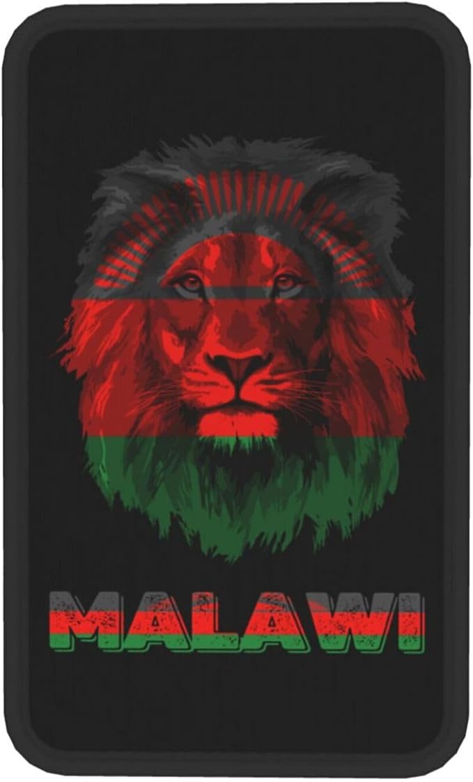 Vintage Malawi Malawian Flag Lion Head Auto Center Console Armrest Cover Car Handrail Box Cushion Pad Mat Universal Fit Most Vehicle Sedan Truck SUV Soft Comfort Decor Accessories