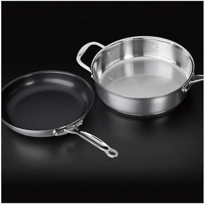 Cuisinart 14-Piece Cookware Set, Chef's Classic Stainless Steel Collection, 77-14N