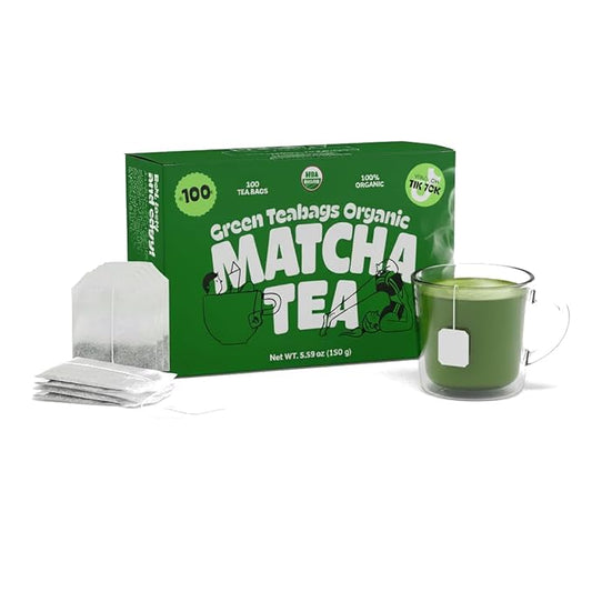 Matcha Teabags MatchaDNA Certified Organic Matcha Green Tea by MATCHA DNA - 100 Teabags