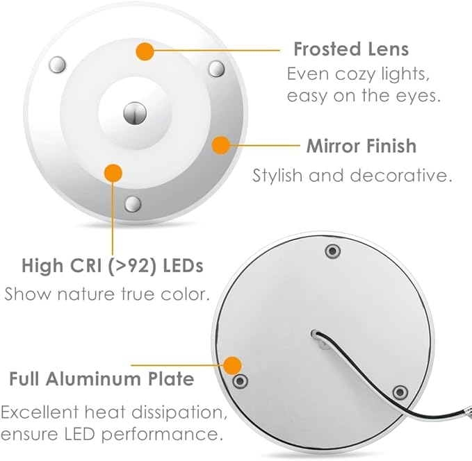 Luxury Mirror Panel Light and RV USB Charger Bundle