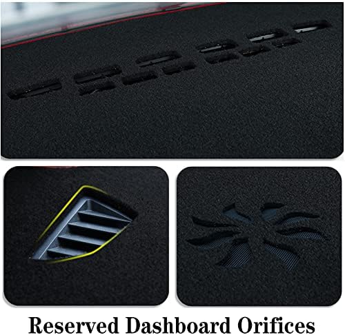 Dash Covers Mat for Jeep Grand Cherokee 2011-2020,Polyester Car Dash Board Cover,Dashboard Protecter Cover,Car Dash Board Cover Pad,Red