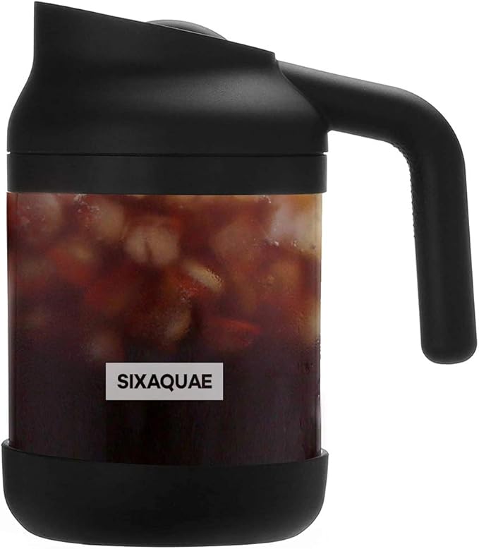 Cold Brew Coffee Maker Stainless Steel Strainer Large,Durable Iced Coffee Maker Cold Brew Pitcher,Dishwasher Safe 38 Oz Iced Tea Maker