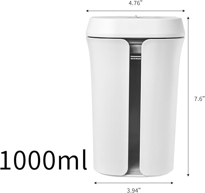 Vacuum Coffee Canister&Food Storage Container with One-click vacuum, Preserves Freshness for Weeks, 12oz Food-grade PC Coffee Vacuum Canister for Ground Coffee & Beans Or spices-white