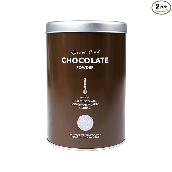The Coffee Bean & Tea Leaf, Dutch Chocolate Powdered Creamer for Coffee, Lattes, Smoothies, Drinks, Baking, 22oz. Tin, 2 Pack