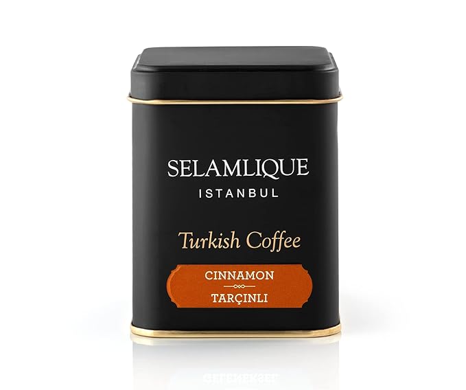 Selamlique Istanbul Turkish Coffee (4.40oz) Ultra Fine Ground (Cinnamon)