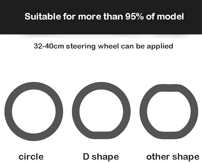 Cool Non-Slip Silicone Steering Wheel Protector - Black Thin Stretchy Car Cover, Universal Fit, Easy to Clean, Silent (Apricot)