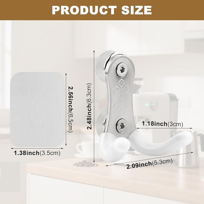 Magnetic Portafilter Holder for Espresso Machines, Wall Mounted Coffee Holder Stainless Steel Espresso Accessories Organizer Compatible with Ninja Luxe Cafe & Breville Machines(SIZE:2 Packs)