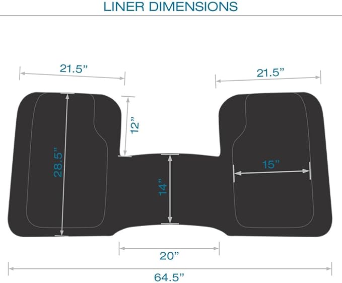 BDK Heavy Duty Diamond Complementary Rubber Rear Floor Mats Liners, All Weather Protection, Designed for Trucks Cars Sedan SUV