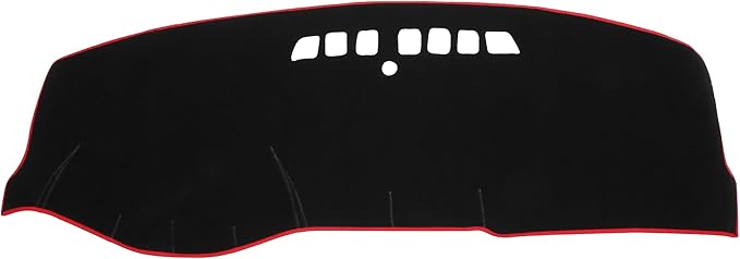 Car Dashboard Cover Mat Compatible for Buick LaCrosse 05-08, Protective Polyester Black Red Center Console Interior Trim Dash Board Mat