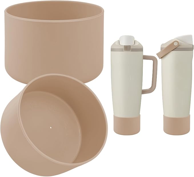 2PCS Silicone Boot Compatible with Owala 30oz & 40oz FreeSip Sway Bottles & Tumblers, Protective Anti-Slip Bottom Cover Sleeve for Freesip Sway Tumbler