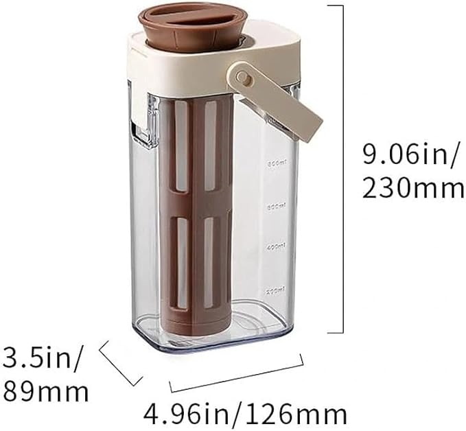 watchget Cold Brew Coffee Maker, 1000ml/35oz Iced Tea and Coffee Brewer with Removable 350 Mesh Filter, Portable Space-saving and Airtight Seal Pitcher for Home and Garden