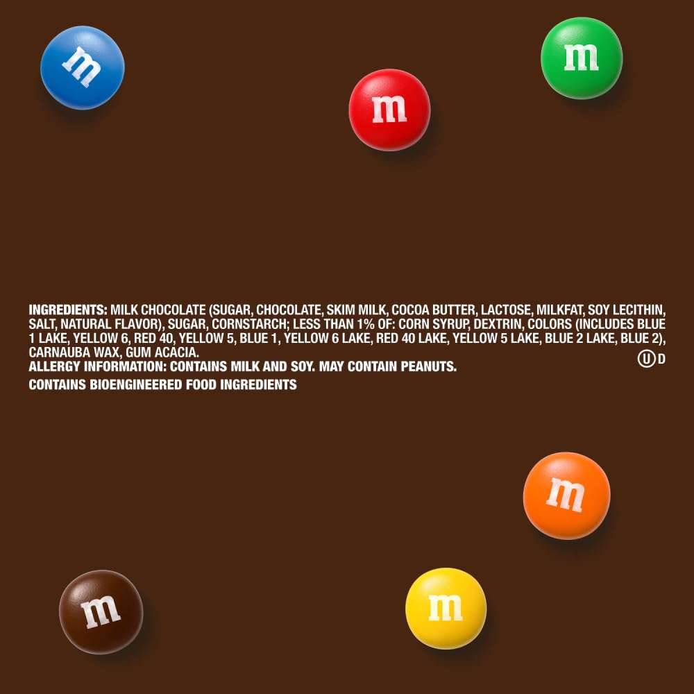 M&M'S party size 2.4 lb resealable bag milk chocolate candy for parties baking and sharing