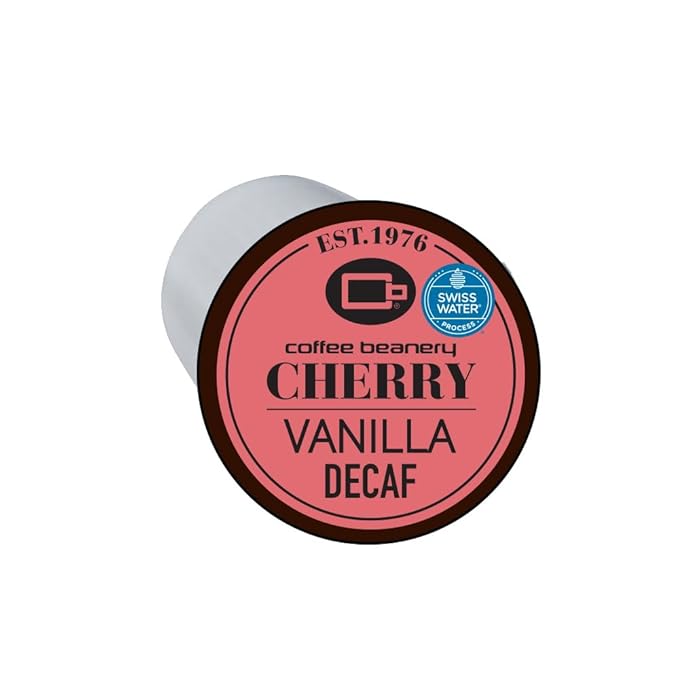 Cherry Vanilla Decaf Coffee Pods by Coffee Beanery | 192ct Bulk Flavored Decaf Coffee Pods Medium Roast Coffee