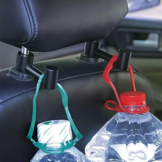 Car Hook Aluminium Alloy Hanger for Vehicle – Durable Backseat Organizer for Bags, Coats, Umbrellas & More – Black, Clutter-Free Solution