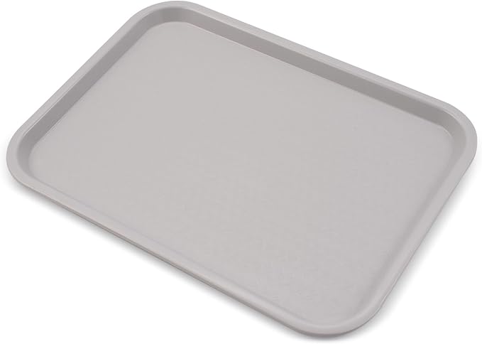 Carlisle FoodService Products Cafe Plastic Fast Food Tray, 14" x 18", Gray