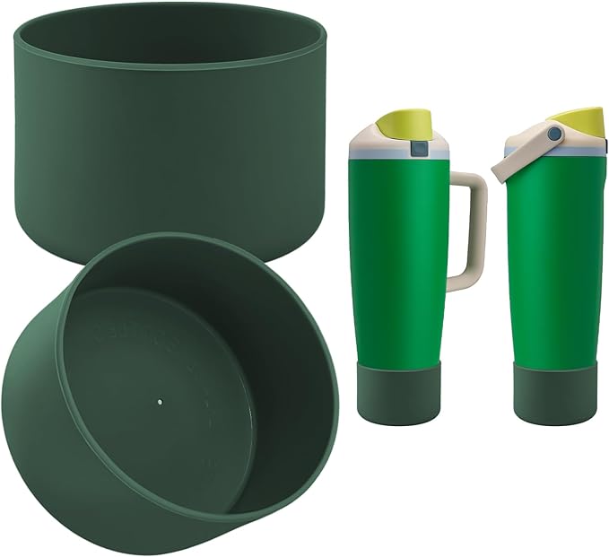 2PCS Silicone Boot Compatible with Owala 30oz & 40oz FreeSip Sway Bottles & Tumblers, Protective Anti-Slip Bottom Cover Sleeve for Freesip Sway Tumbler
