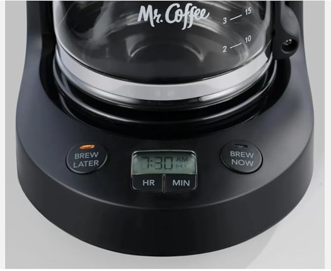 Mr. Coffee, 5-Cup Mini Brew Switch Coffee Maker, Black