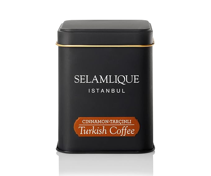 Selamlique Istanbul Turkish Coffee (4.40oz) Ultra Fine Ground (Cinnamon)
