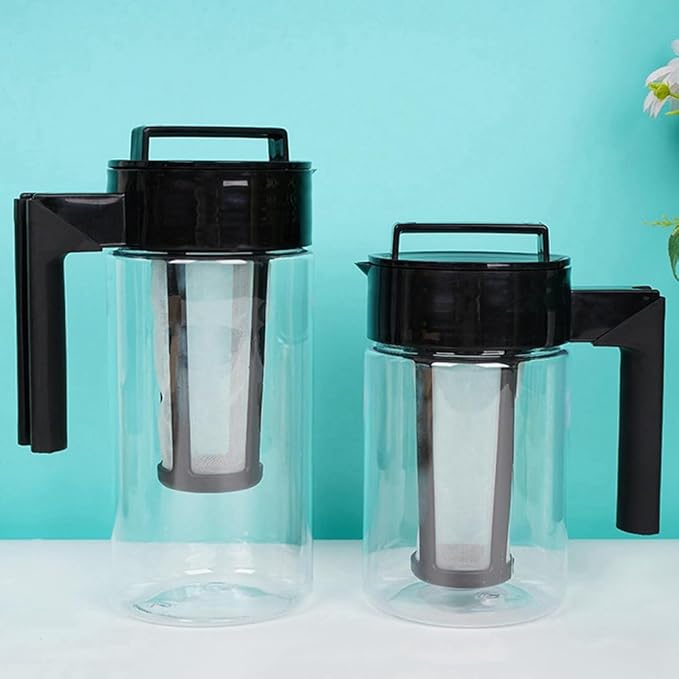1 Piece 900Ml Cold Brew Iced Coffee Maker Airtight Seal Handle Coffee Kettle Coffee Pot As Shown Plastic Non-Slip Handle Coffee Kettle