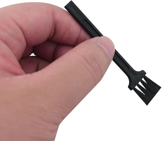 10PCS Plastic Cleaning Brush 8cm/3.15in Keyboard Brush Chain Small Brush For Powder Residue Object Coffee Machine Cleaning PCB Board Spice Grinder Food Processor Cleaning Brush Black