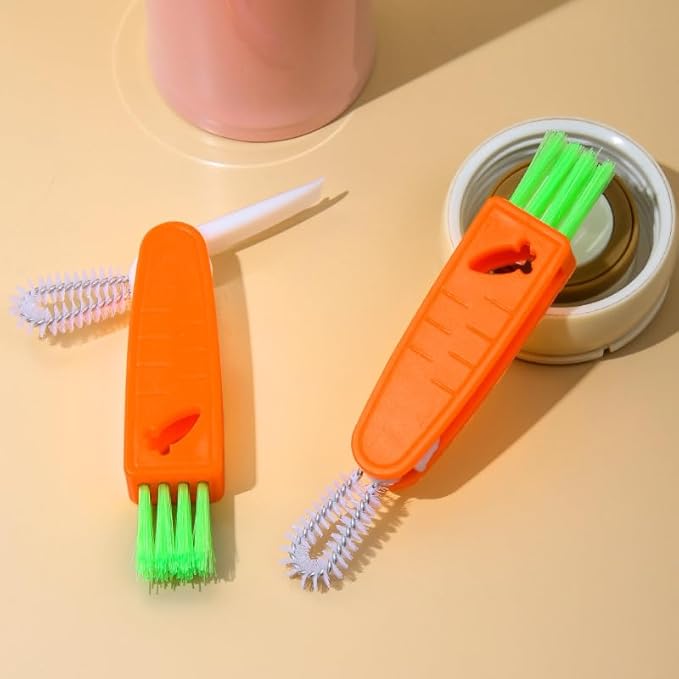 Straw Cleaner Brush Fit for Owala FreeSip 24oz/32oz/40oz,Long Handle Bottle Brush Compatible with Owala Water Bottle 24oz/32oz/40oz, Plus 3 in 1 Cup Lid Cleaning Brush Set for Most Water Bottles