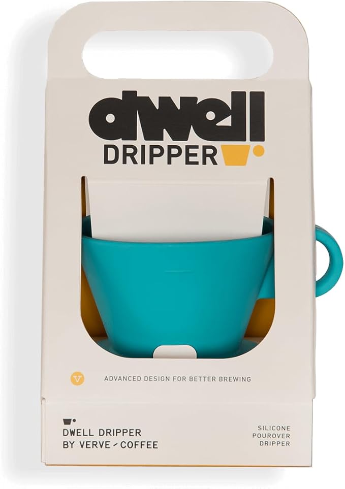 Verve Dwell Dripper Pour Over Coffee Maker Set, Non-Electric Coffee Dripper, Manual Brew Maker (Blue)