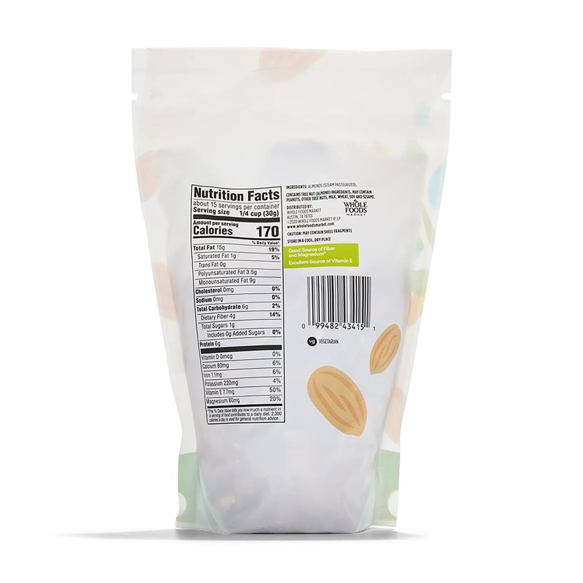 365 by Whole Foods Market, Whole Raw Almonds, 16 OZ