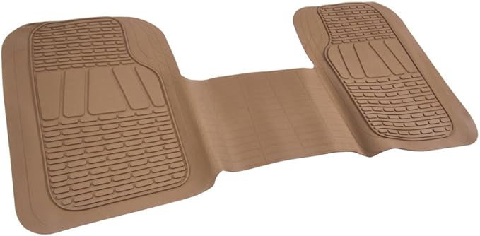 BDK Heavy Duty Diamond Complementary Rubber Rear Floor Mats Liners, All Weather Protection, Designed for Trucks Cars Sedan SUV