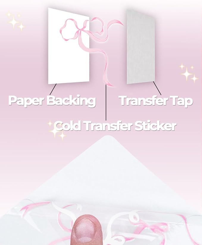 Bows Stickers for Custom Owala Accessories - Cute Tumbler Decals, Fits 24oz Urban Outfitters Owala Bottles (Ocean Breeze Bow, Pink)