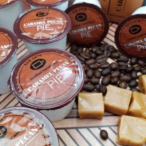 Caramel Pecan Pie Decaf Coffee Pods by Coffee Beanery | 192ct Bulk Flavored Decaf Coffee Pods Medium Roast Coffee