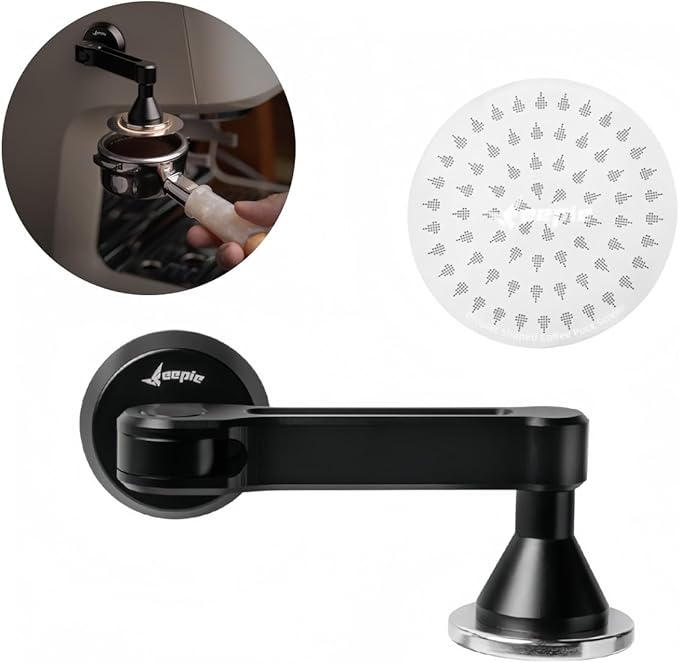 Adjustable Magnetic Espresso Coffee Puck Screen Holder Compatible With 51MM 53MM 58MM Screens Designed To Enhance Brewing And Save Counter Space (Silvery 51MM)