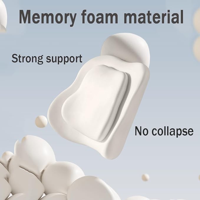 Car Headrest Lumbar Support Cushion for VW Golf VIII VI V IV III II I Mk 8 7 6 5 4 3 R GTE/GTI/GTD/Clubsport 45, Memory Foam Relieve Fatigue Breathable Car Seat Neck Pillow,Black-Headrest