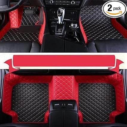 Custom Making Car Floor Mats Compatible with Audi BMW Mercedes-Benz Toyota Lexus Honda Infiniti Nissan Hyundai Kia All Models 2005-2026 (Black Beige and Red)