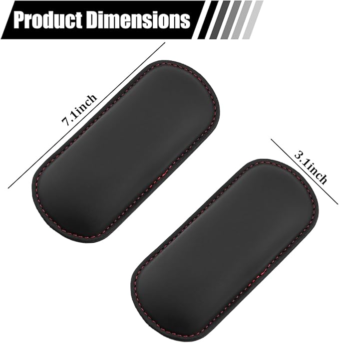 Car Knee Cushion Pad, Memory Foam Microfiber Leather Vehicle Door Armrest Pillow for Leg Elbow, Comfort Automotive Center Console Knee Pad Protector, Universal for Automobile RV Truck (Black)