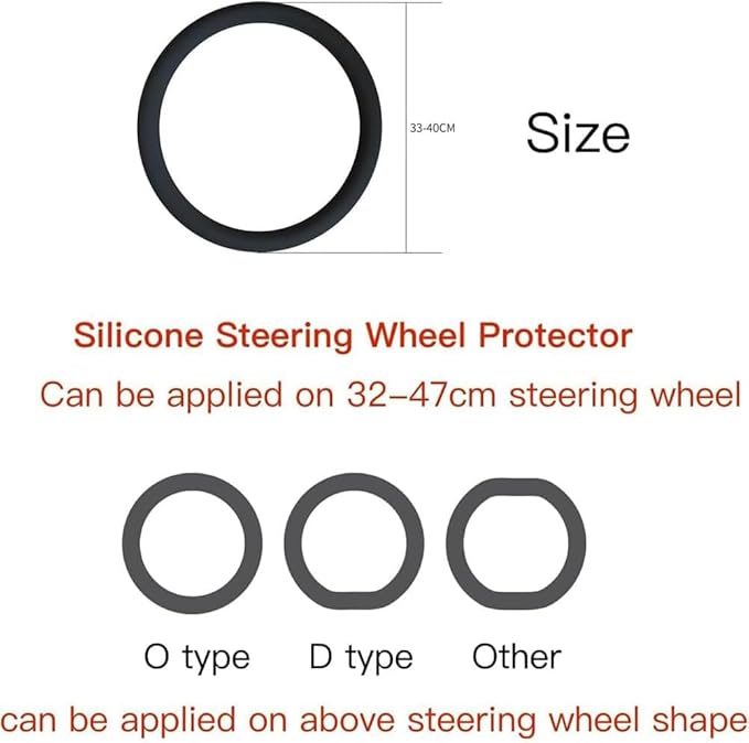 Cool Non-Slip Silicone Steering Wheel Protector, Universal Car Steering Wheel Protective Cover, Non-Slip Silicone Ultra Thin Steering Wheel Cover (Yellow)
