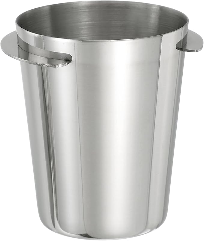 uxcell 58mm Coffee Grinder Powder Cup, Stainless Steel Espresso Coffee Powder Feeder, Espresso Coffee Machine Tools for Coffee Tamper (Silver)
