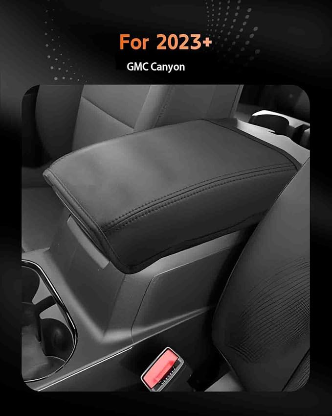 CDEFG for 2023-2025 2026 GMC Canyon Center Console Cover Armrest Box Cover for Canyon (Elevation, AT4, Denali) 2023 2024 2025 Accessories Console Arm Rest Protector