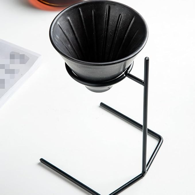 1 Piece Coffee Dripper Stand Spiral Pour Over Coffee Stand Holder Metal Coffee Dripper Holder Pour Over Coffee Dripper Stand Coffee Filter Stand Holder Coffee Pour Stand, Black
