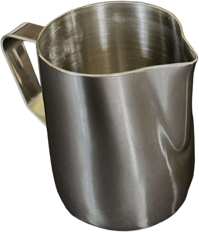 Rattleware 20 Oz Stainless Steel Etched Latte Art Pitcher Frother Cup with Drip-Resistant Spout and Graduated Measurements Jug Perfect for Home, Cafes, Restaurants, Trusted By Baristas Worldwide