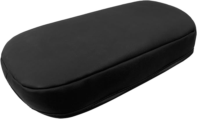 Car Armrest Center Console Covers for Toyota RAV4 Accessories 2026 2025 2024 2019 2020 2021 2022 2023, PU Leather Middle Console Lid Cover Pad Protector(Black with Cushion Flat)