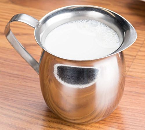 Betolla (2 Pack) 8 oz Stainless Steel Bell Creamer – Bell-Shaped Mini Pitchers for Serving Cream, Milk, Syrups & More