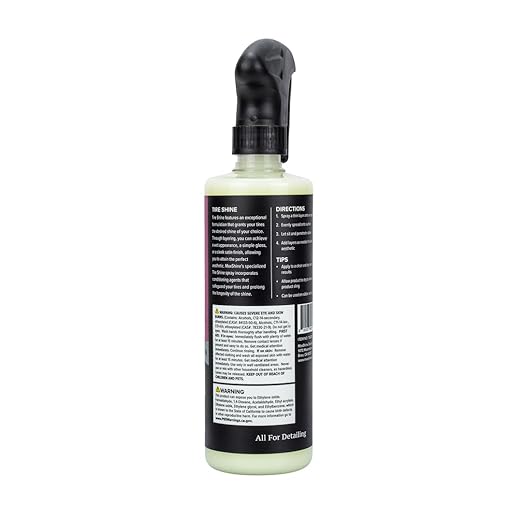 Maxshine Tire Shine 16oz | Acrylic Formula Tire Dressing with UV Protection | No-Sling, Dry-to-the-Touch Finish | Gloss Enhancer Nourishes Rubber & Protects Tires | Professional Car Detailing Supply