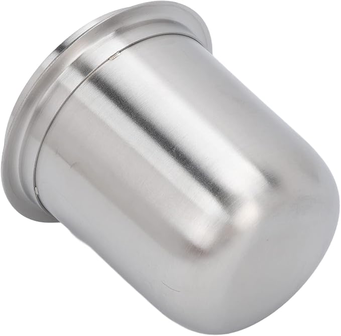 Espresso Dosing Cup Sturdy Stainless Steel Coffee Making Dosing Cup, 150ml 58mm Universal Inverted Coffee Powder Cup for Coffee Machine, 2.7x2.3x2.9in Espresso Cup Release Hand Kit (Silver)