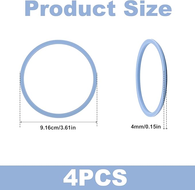 4pcs Gasket Replacement for Owala 40oz Tumbler, O Shaped Rubber Lid Seal Ring Water Bottle Accessories Replacement Part Compatible with Owala 40oz Stainless Steel Cup