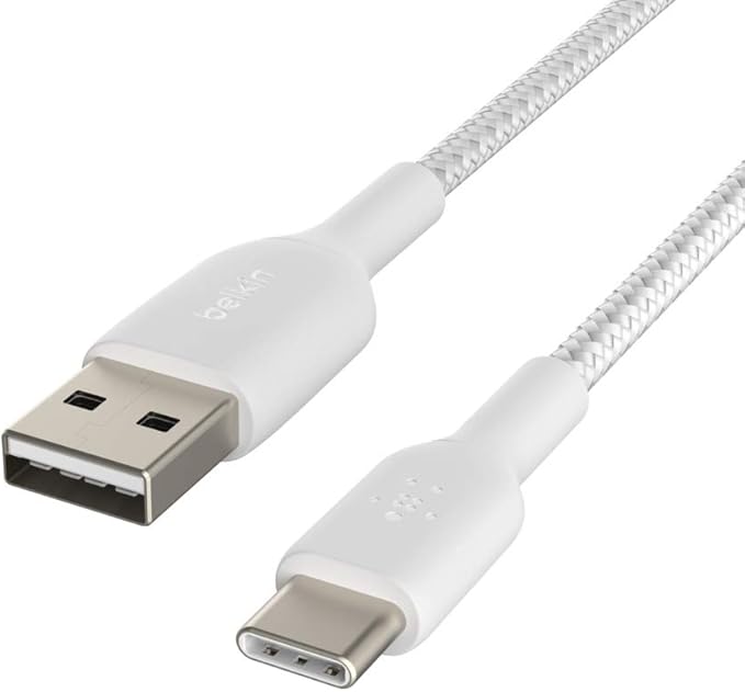 Belkin 24 Watt Dual USB Car Charger-2 12W USB A Ports with USB-C Cable for Fast Charging Apple iPhone-USB-C Charger & 3.3ft Braided USB-C Cable, Boost Charge USB-C to USB Cable, USB Type-C Cable
