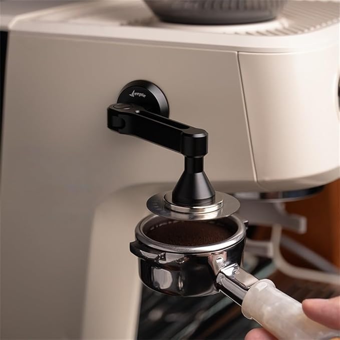 Adjustable Magnetic Espresso Coffee Puck Screen Holder Compatible With 51MM 53MM 58MM Screens Designed To Enhance Brewing And Save Counter Space (Black 51MM)