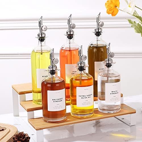 Molimoli Liquor Pour Spout Made of Stainless Steel with Automatic Anti-Oxidation Mechanism, Bottle Pourers for Alcohol, Olive Oil Dispenser Spout, Wine Pourer Spout, Oil Bottle Spout, Silver 4-Pack