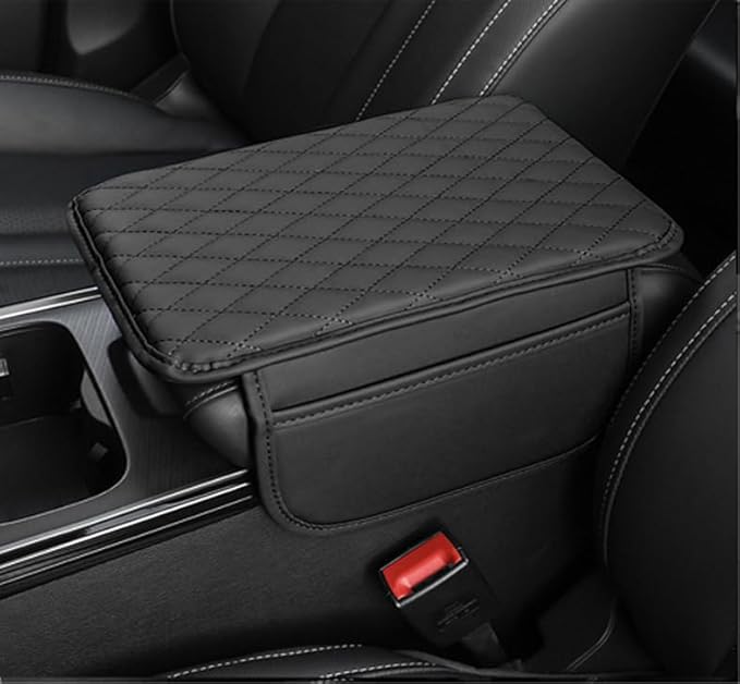 Car Armrest Cushion for Audi A4 allroad (B8 8K) 2011-2015, Car Centre Console Pad Scratch Protection Waterproof Armrest Cushion Interior Accessories,Black